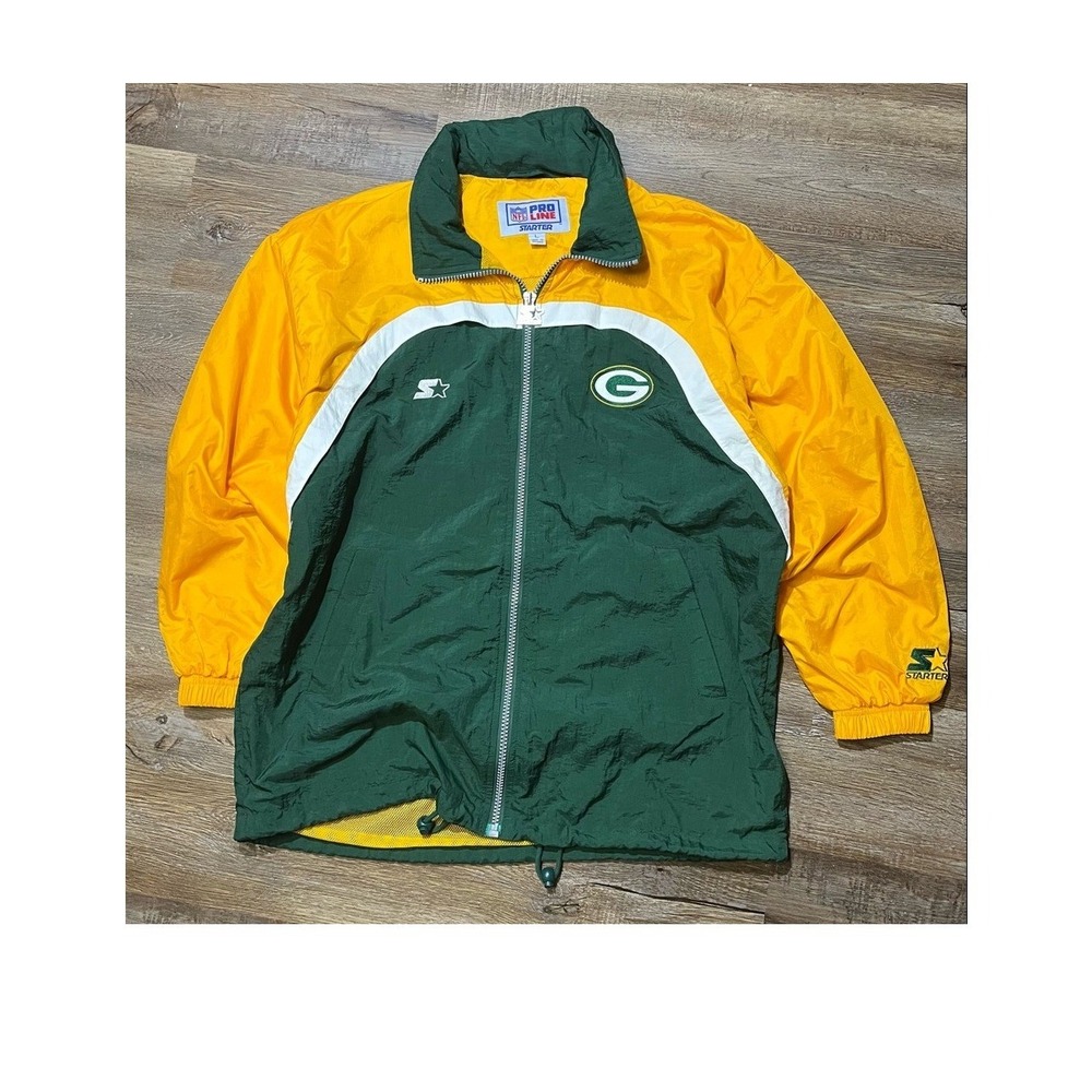 Vintage Starter Pro Line Green Bay Packers Windbreaker Jacket‎
